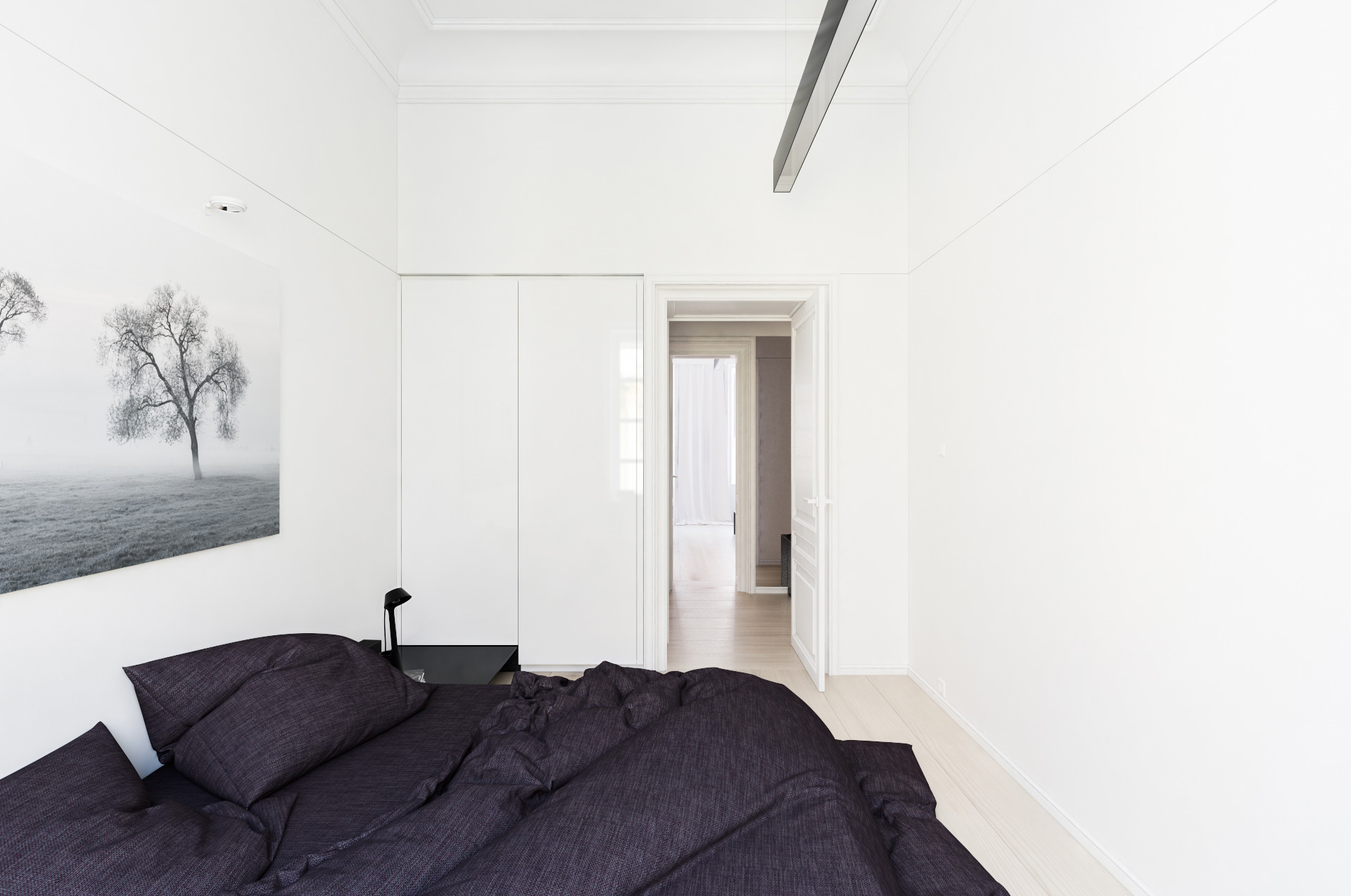 Projekt wnętrza apartamentu 75m2 w Warszawie w XIX-wiecznej kamienicy